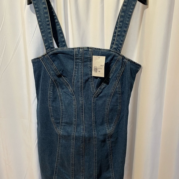 Forever 21 Women's Blue Denim Mini Dress - Picture 1 of 4